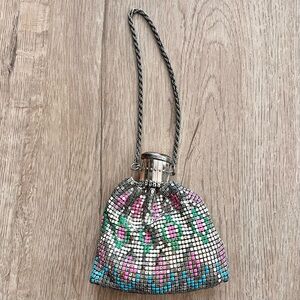Vintage Guam USA Rainbow Color Mesh Metal Purse Evening Party HandBag Bag‎